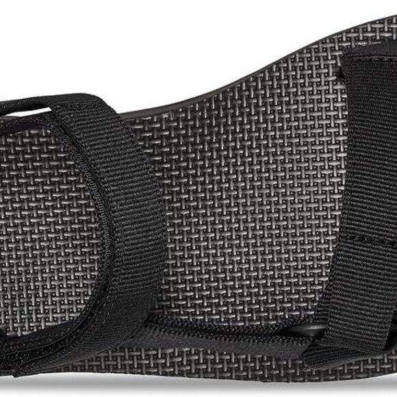 Women's Textile Platform Sandals Size 8 Casual Rubber Outsole Black - Picture 6 of 7